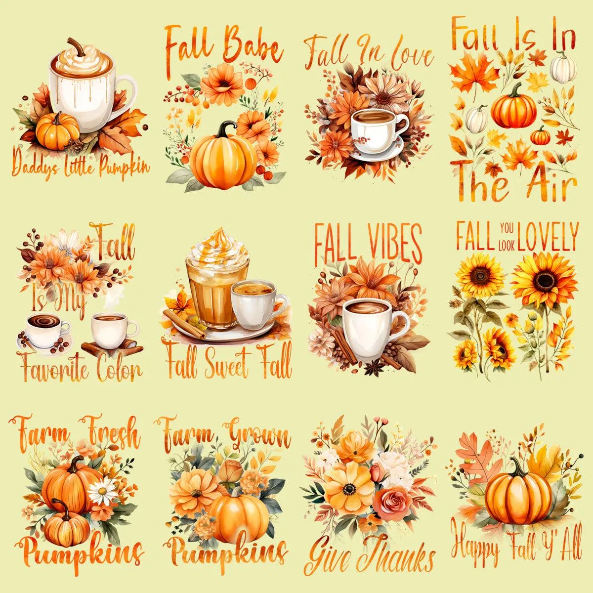 49 Autumn Fall Designs Bundle PNG