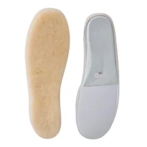 ABUSA Sheepskin Insoles Women's Premium Think Wool Fur Fleece Inserts Cozy & Fluffy 10