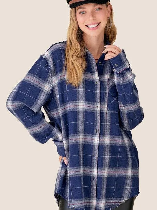 All About Fashion Plaid Flannel Shirt