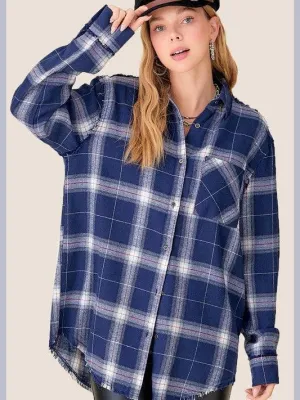 All About Fashion Plaid Flannel Shirt