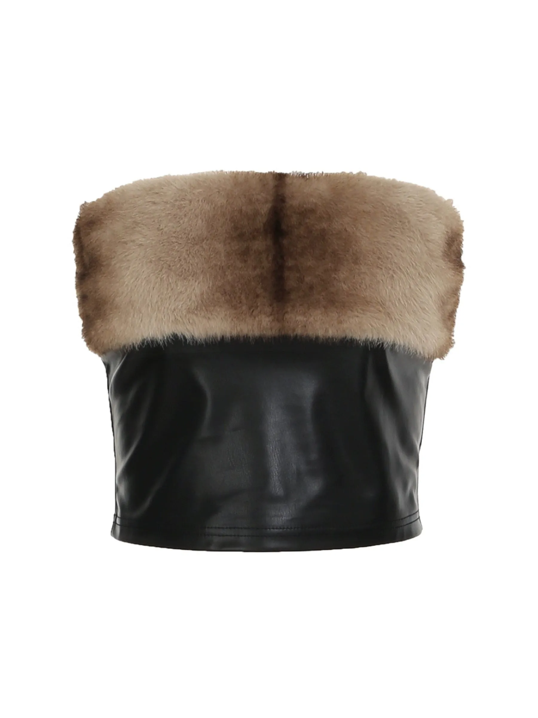 Allisson Furry Leather Tube Set