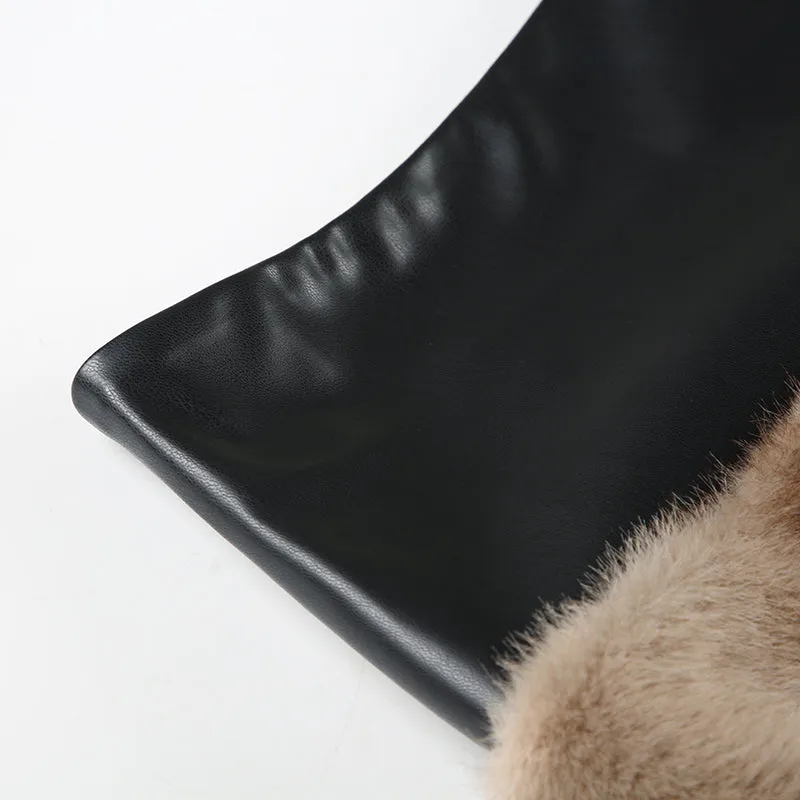 Allisson Furry Leather Tube Set