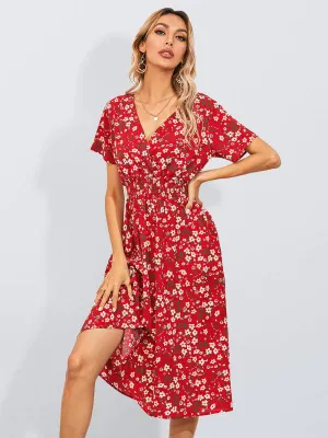 Bohemian Summer Square Neck Dress - Lightweight and Trendy