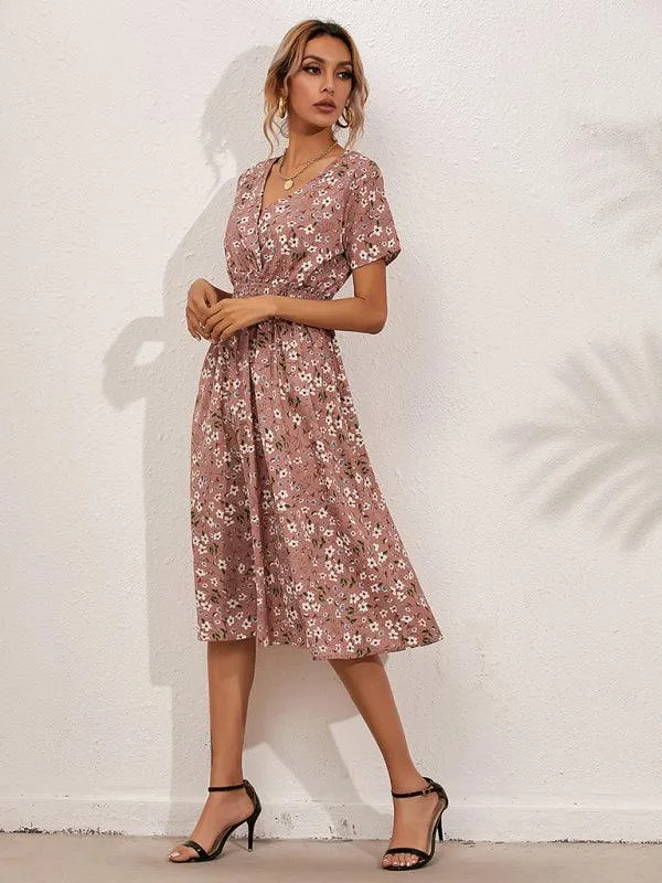 Bohemian Summer Square Neck Dress - Lightweight and Trendy