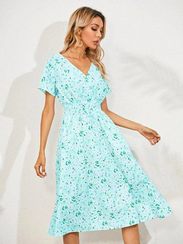 Bohemian Summer Square Neck Dress - Lightweight and Trendy