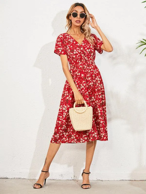 Bohemian Summer Square Neck Dress - Lightweight and Trendy