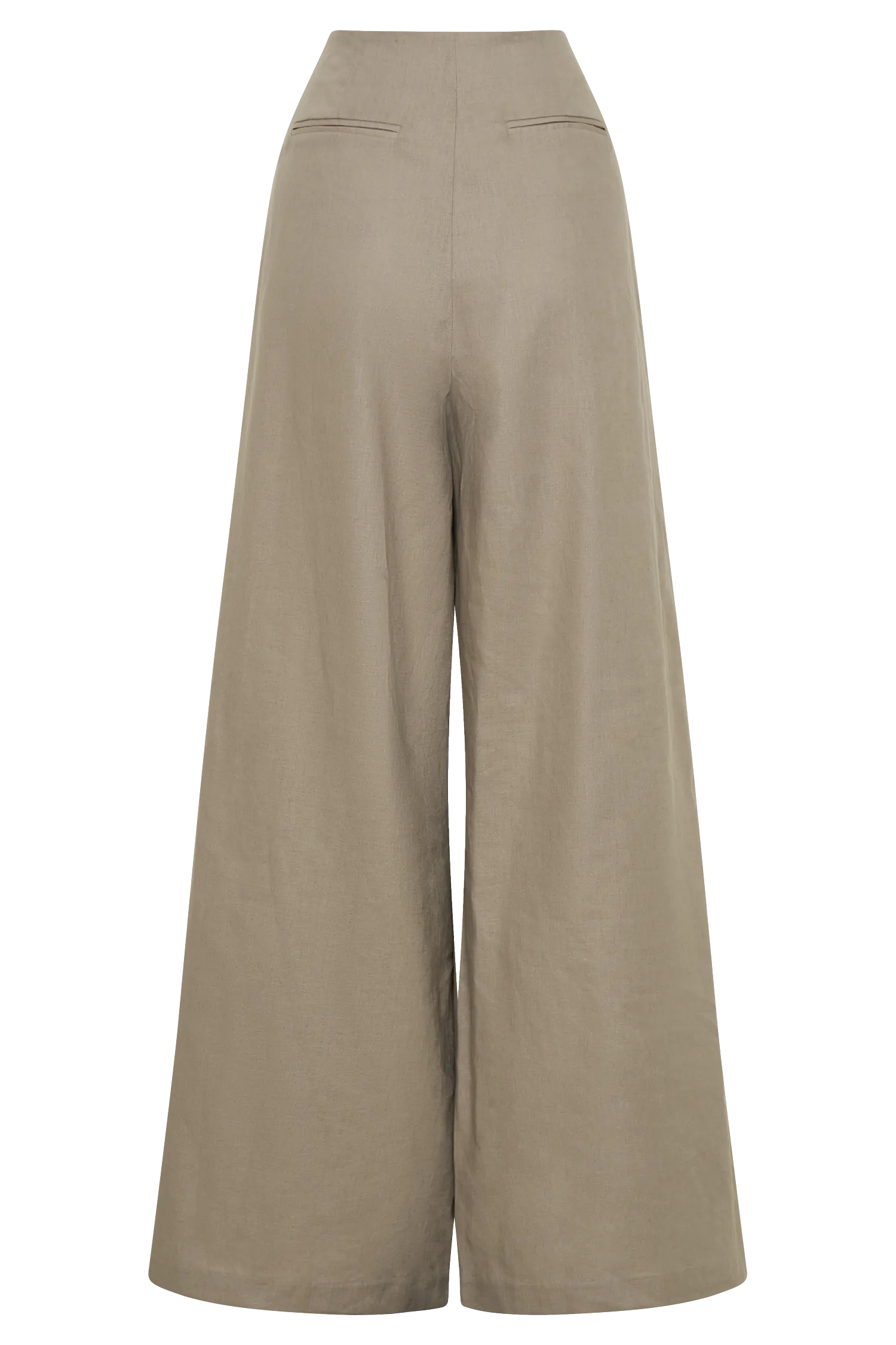 Brandi Linen Straight Leg Pant - Pebble