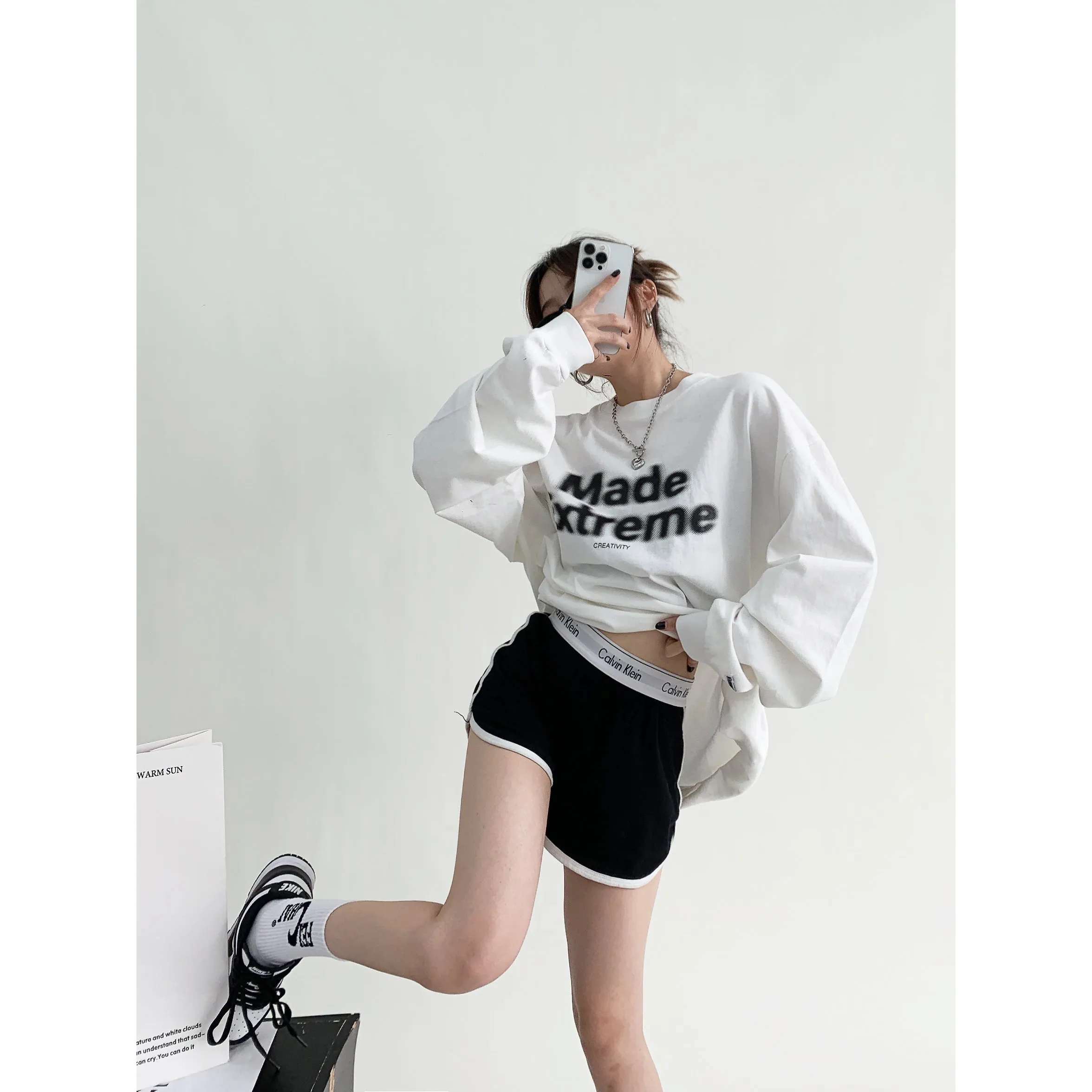 Casual Long Sleeve Oversized Sweatshirt