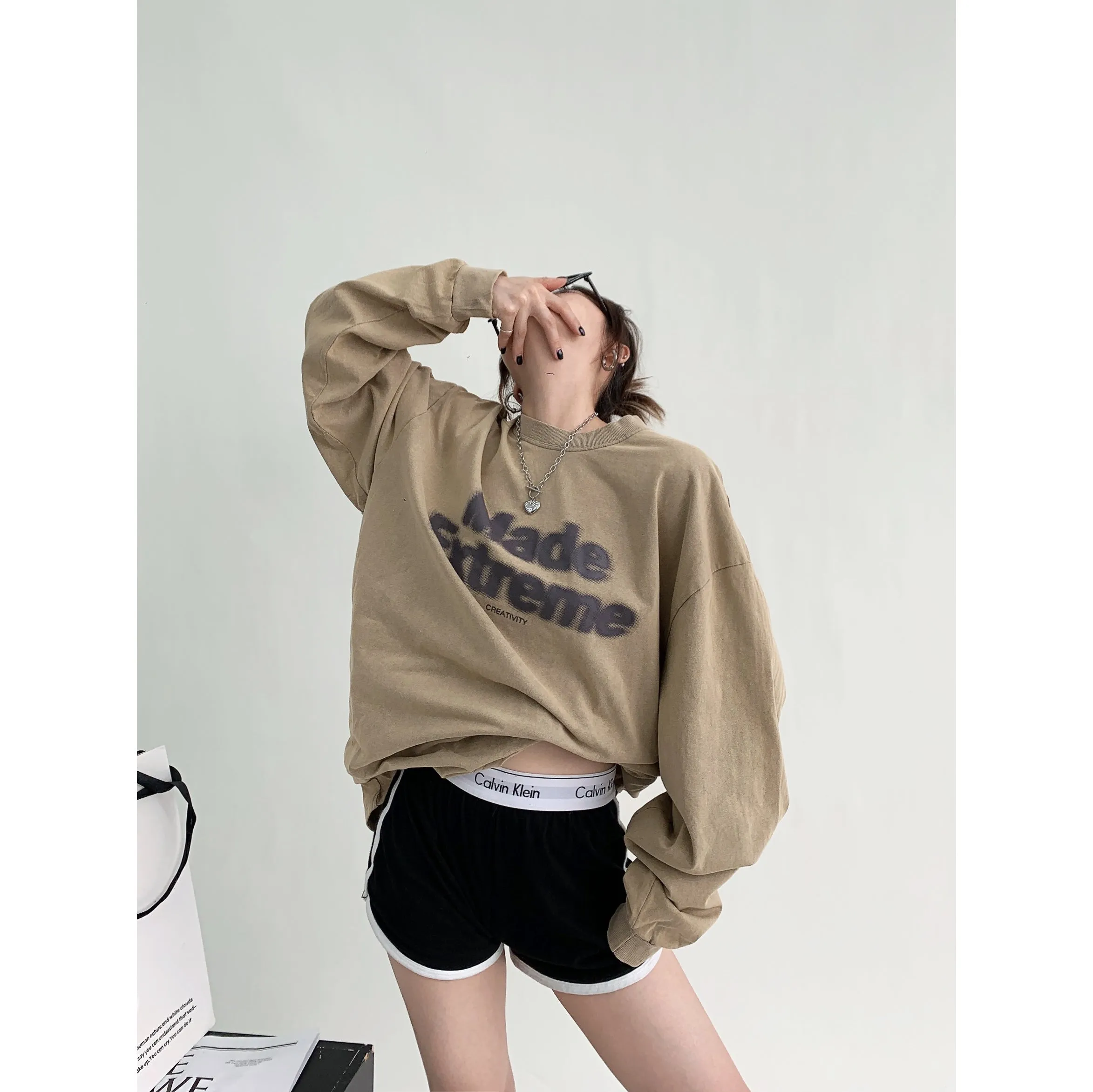 Casual Long Sleeve Oversized Sweatshirt