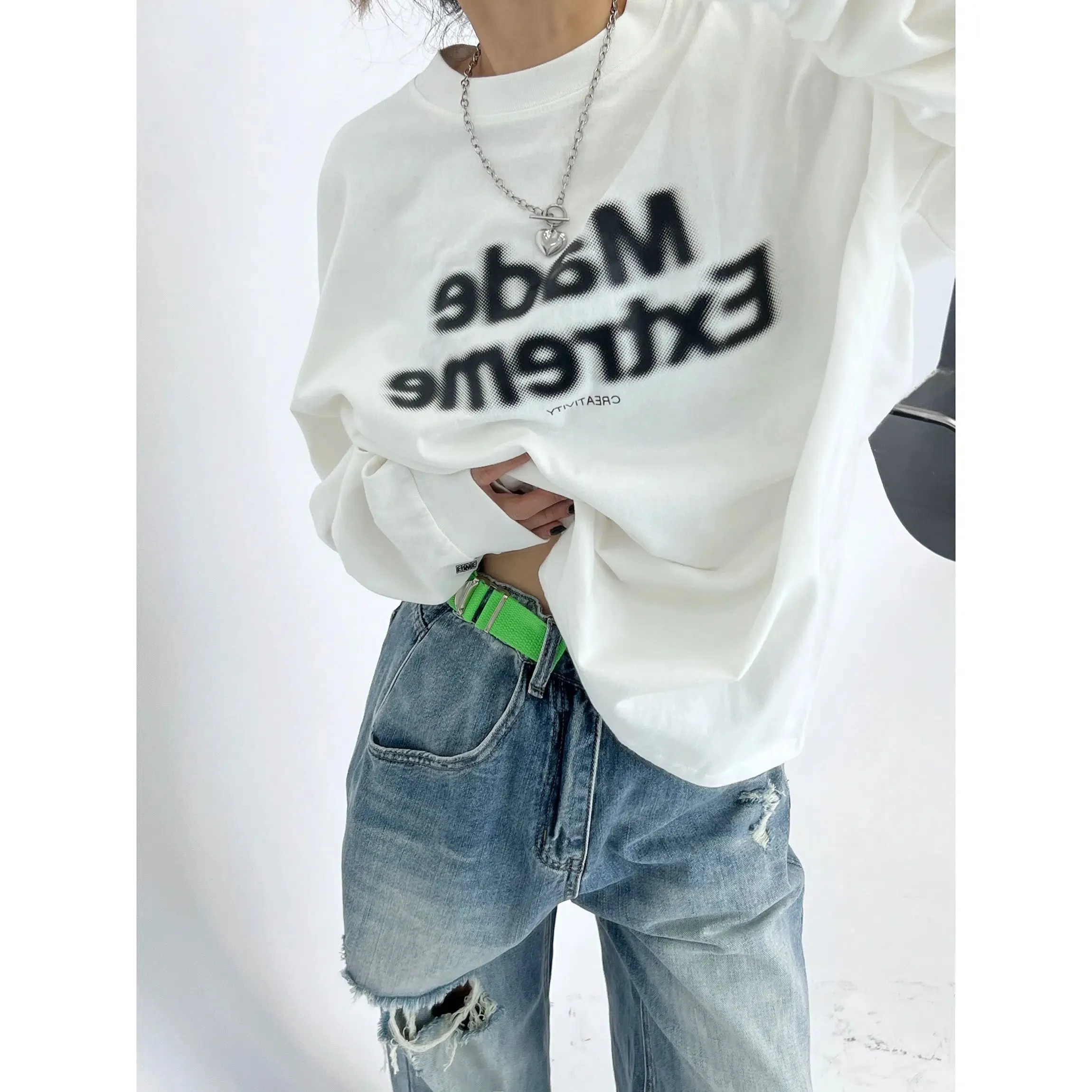 Casual Long Sleeve Oversized Sweatshirt