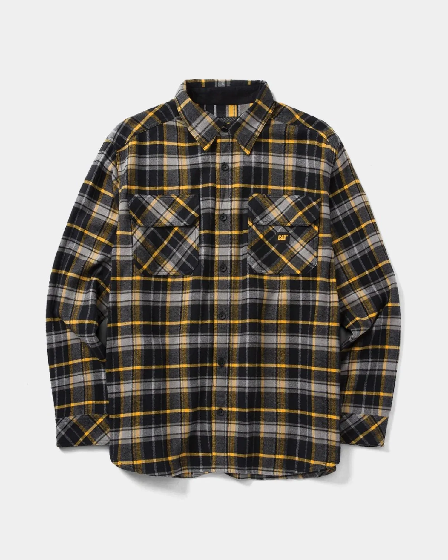 CAT Men's Buffalo Check Heavyweight Button Down Overshirt