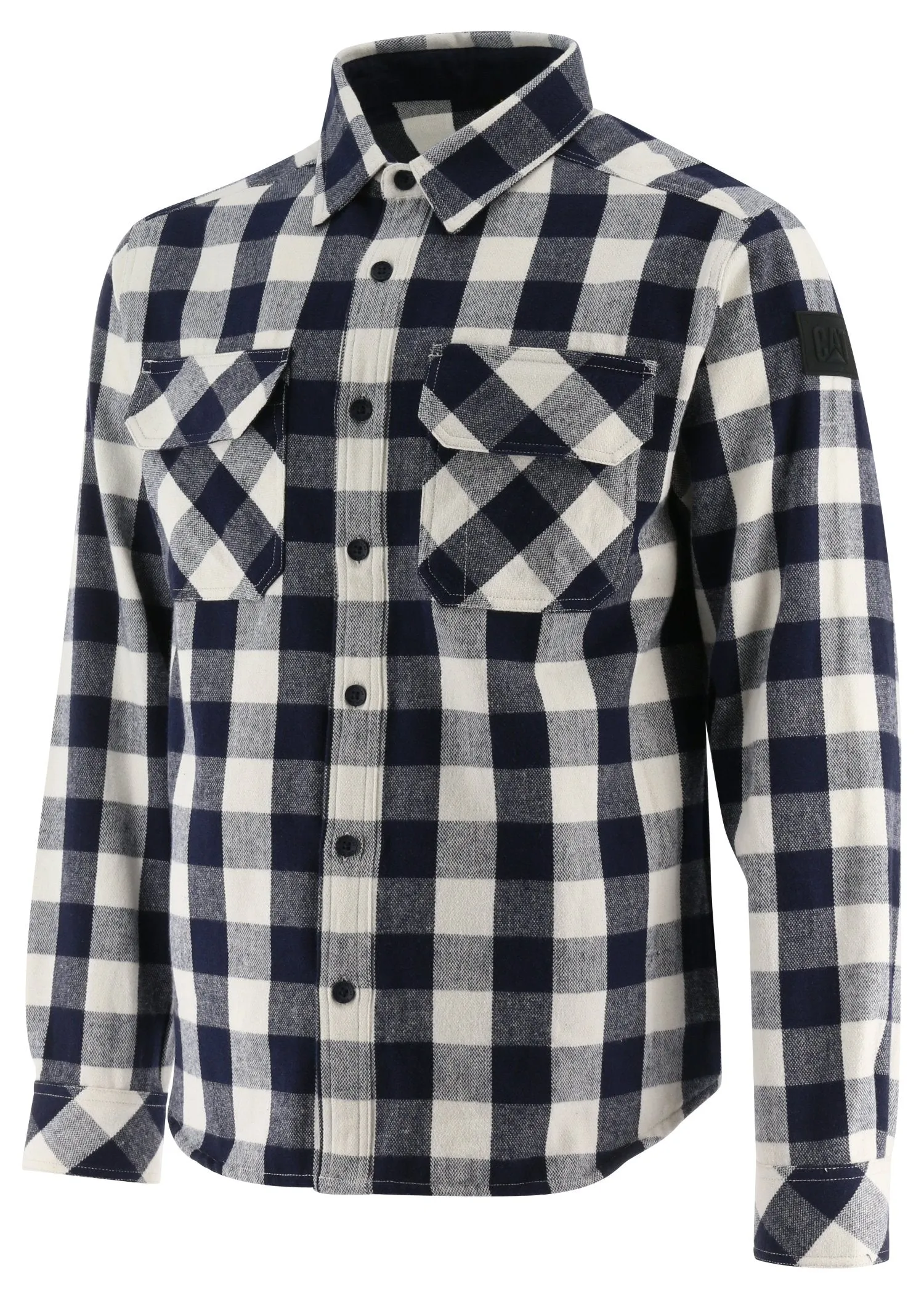 CAT Men's Buffalo Check Heavyweight Button Down Overshirt