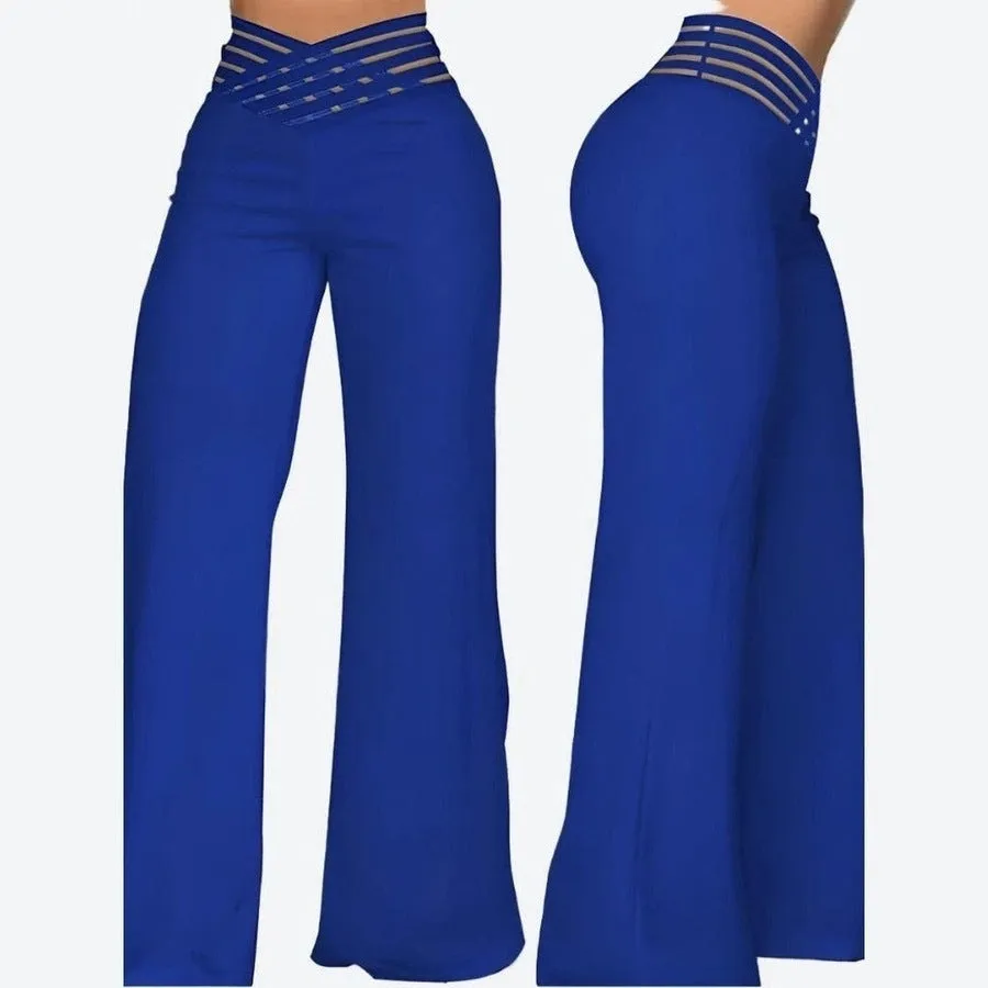 Chic High-Waist Flared Pants