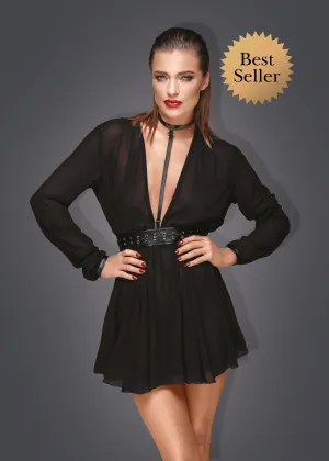 Chiffon Mini-dress with choker