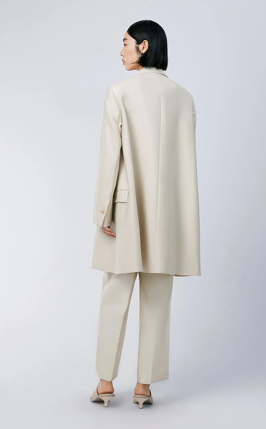 Coat / JNBY Wool-blend Silk Trench Coat