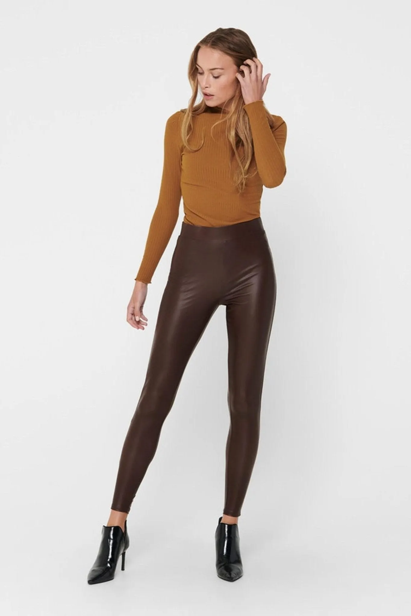 Cool Coated Leggings - Black