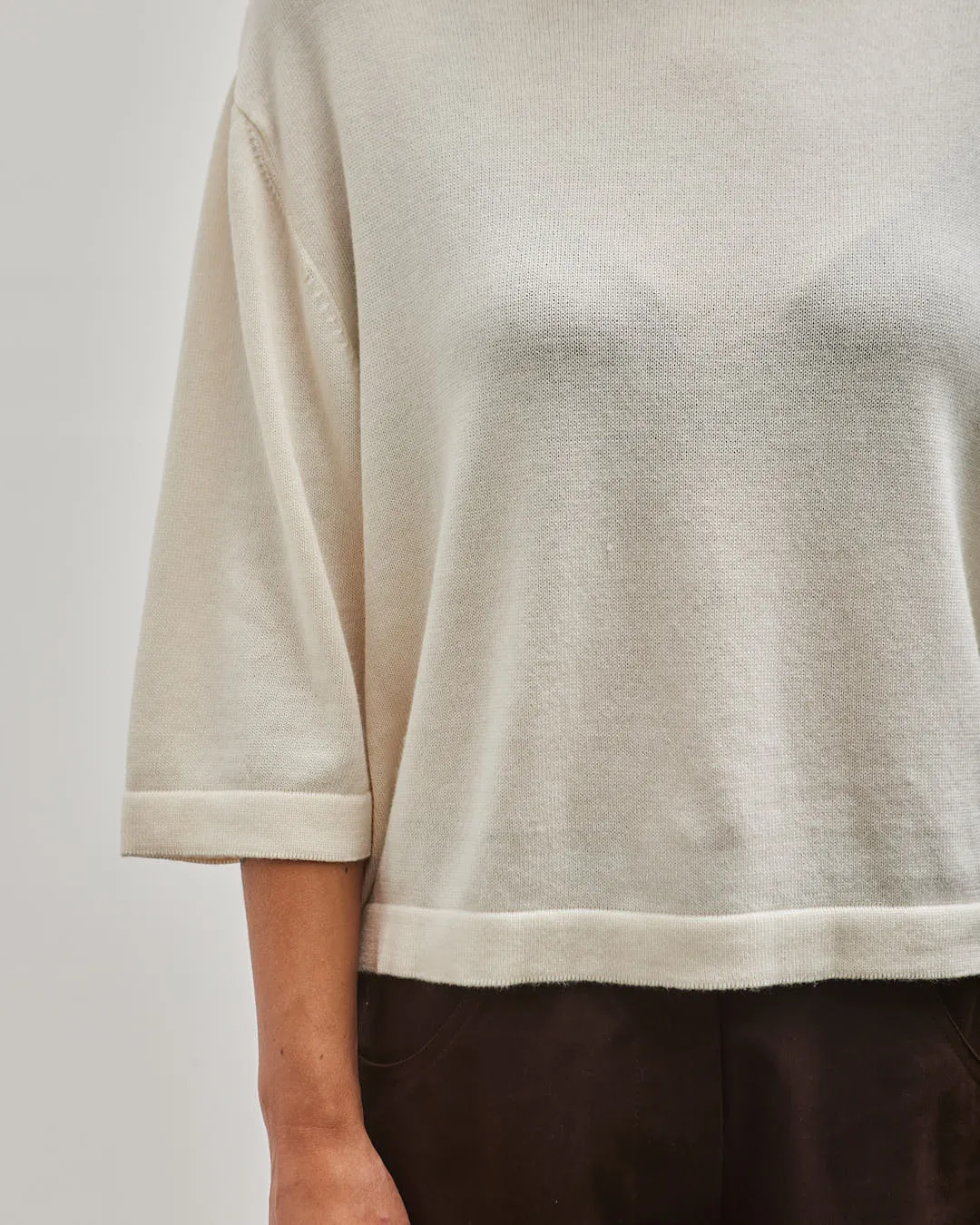 Cordera Cotton & Cashmere Turtleneck Sweater, Natural