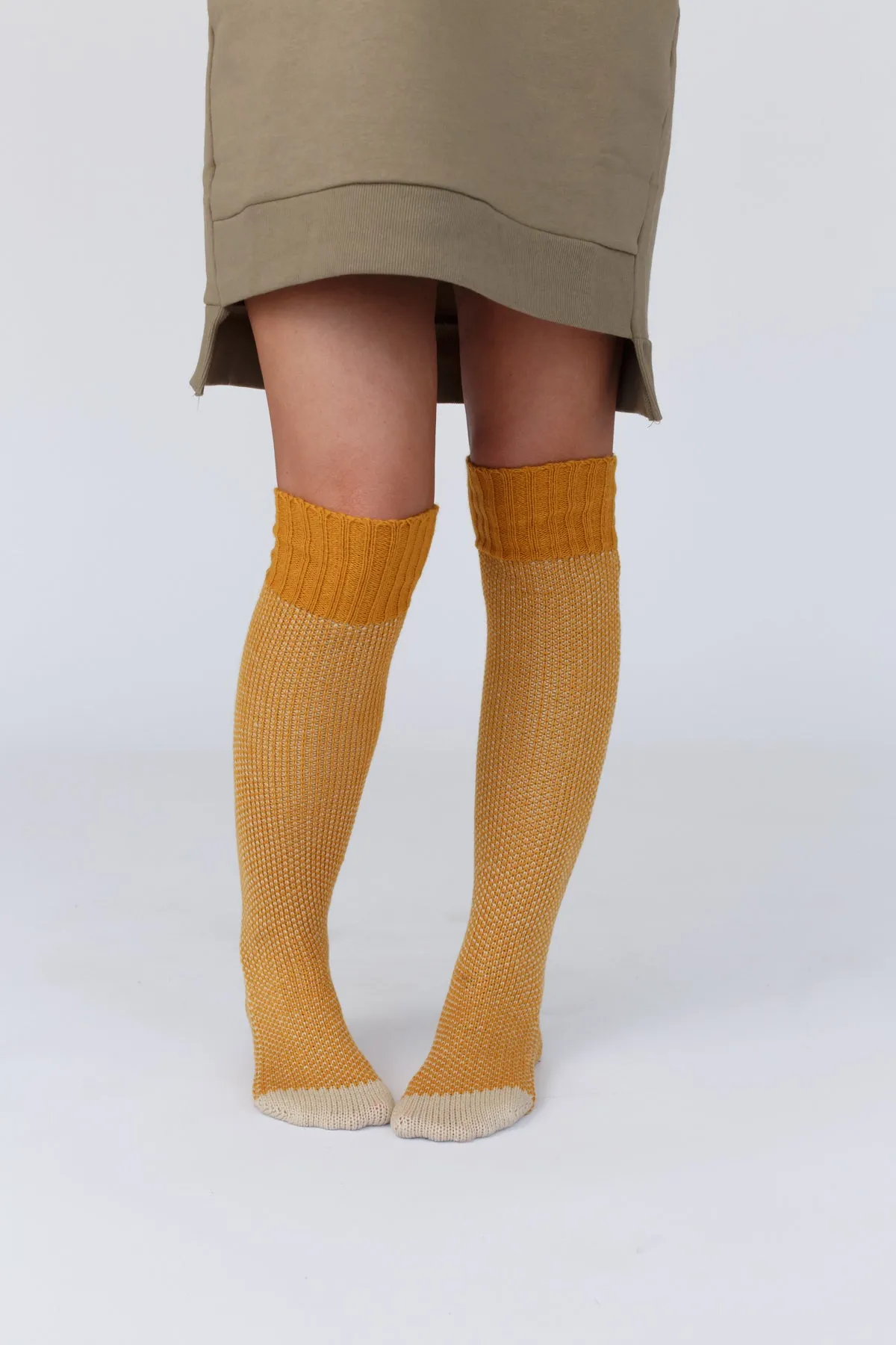 Cozy Cabin Lounge Socks - Mustard