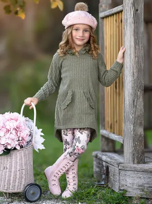 Cozy Woodland Hooded Tunic and Camouflage Legging Set