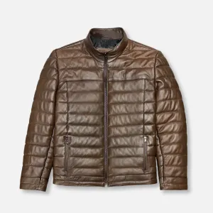 Darren Leather Puffer Jacket