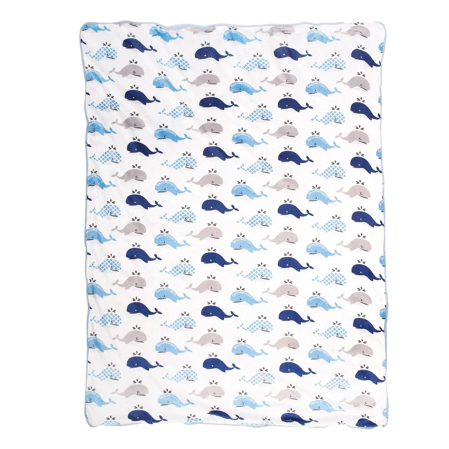 Dolphin Blue And White Blanket