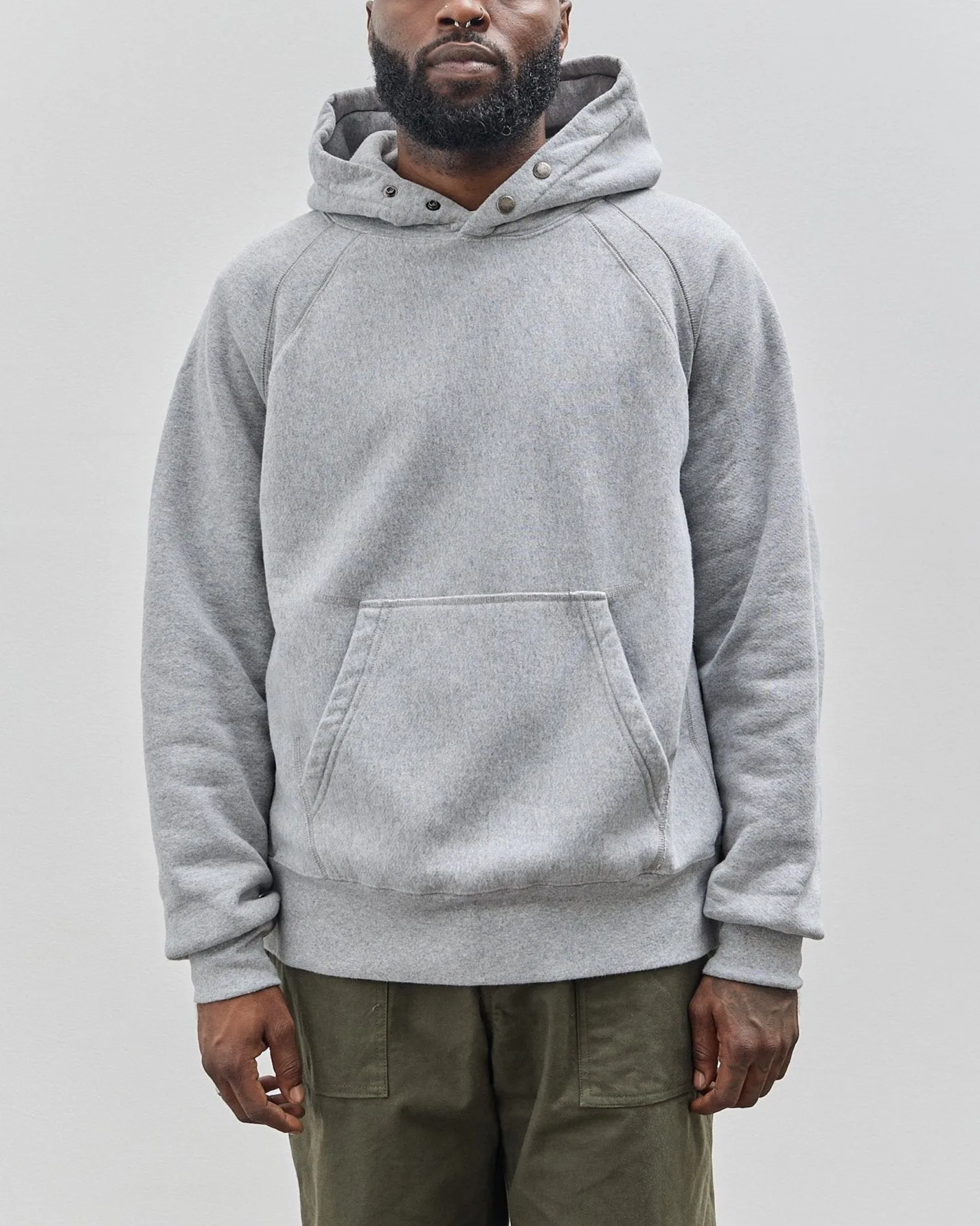 Engineered Garments Raglan Hoody, Heather Grey