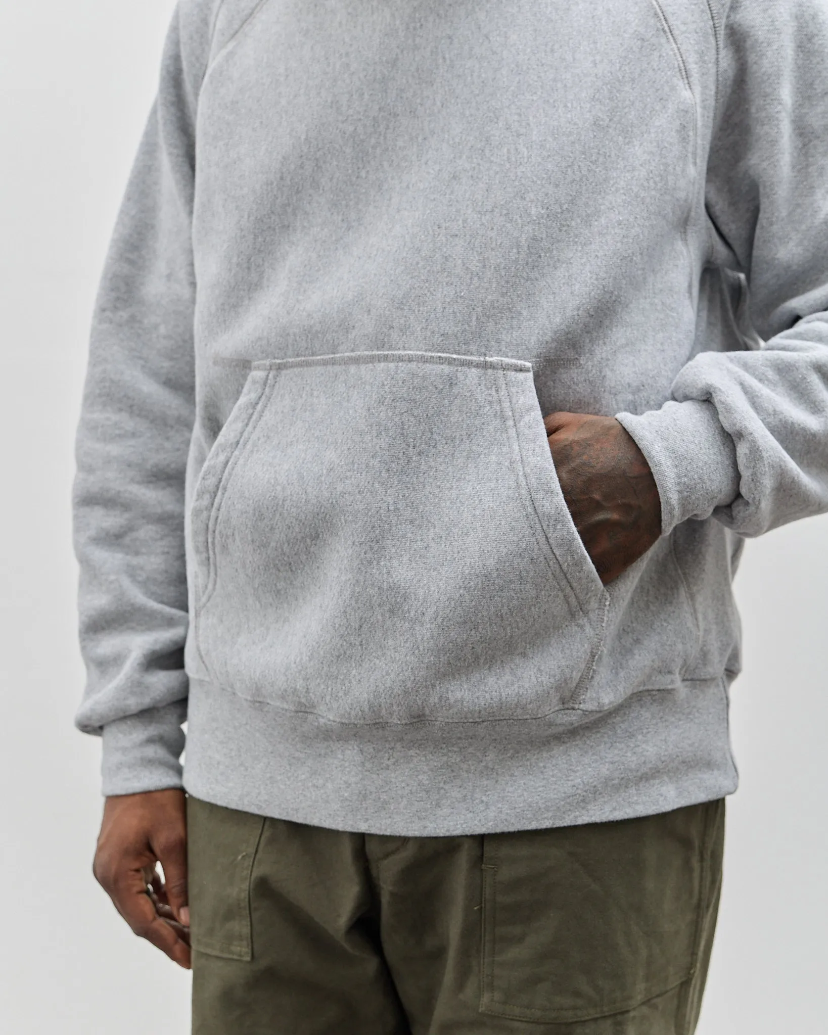 Engineered Garments Raglan Hoody, Heather Grey