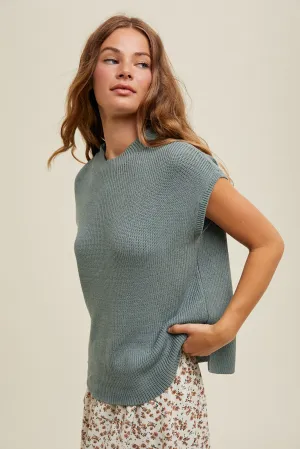 Gemma Mock Neck Sweater Vest