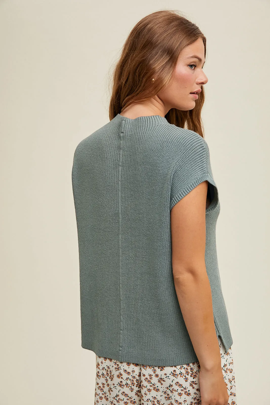 Gemma Mock Neck Sweater Vest