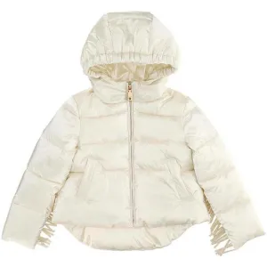 Girls Ivory Fringe Jacket