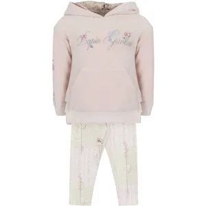 Girls Pink hooded Legging Set