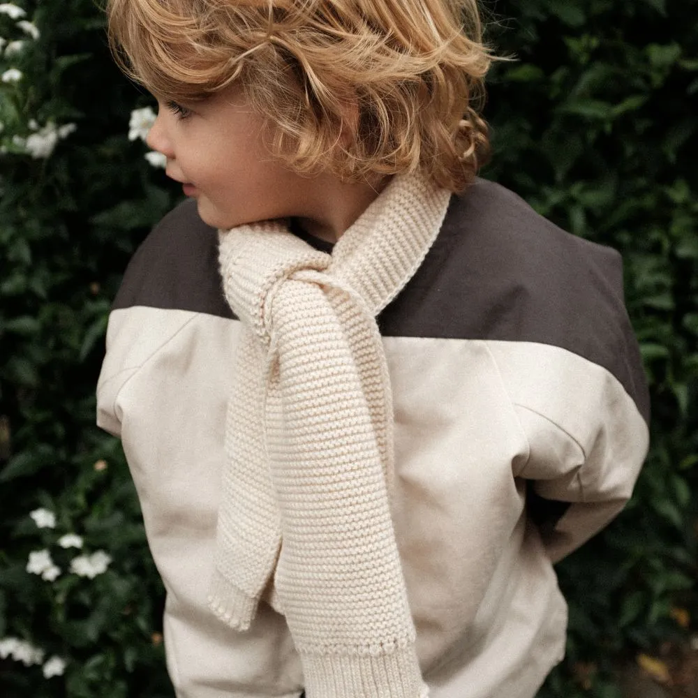 Hvid - Gustave Kids Scarf - 100% Merino wool