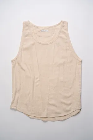 Indi   Ash Ripley Tank Handwoven Kala Cotton - Natural