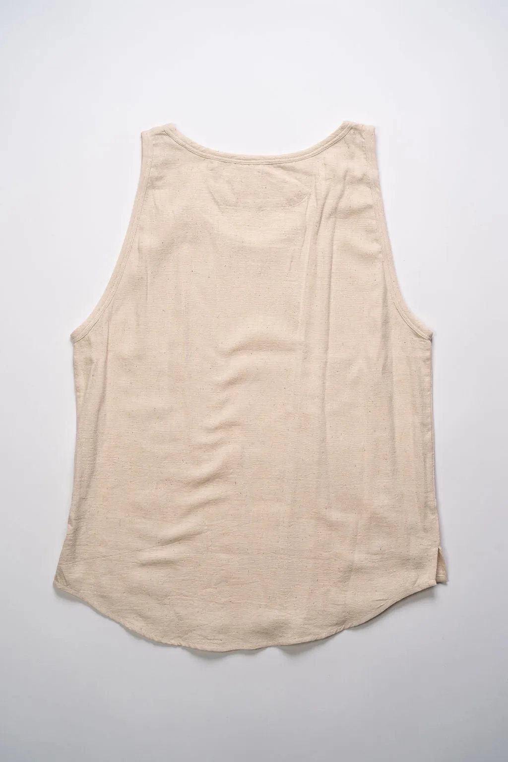 Indi   Ash Ripley Tank Handwoven Kala Cotton - Natural