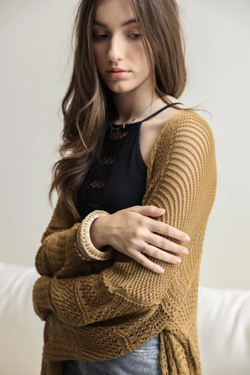 Knit Netted Cardigan