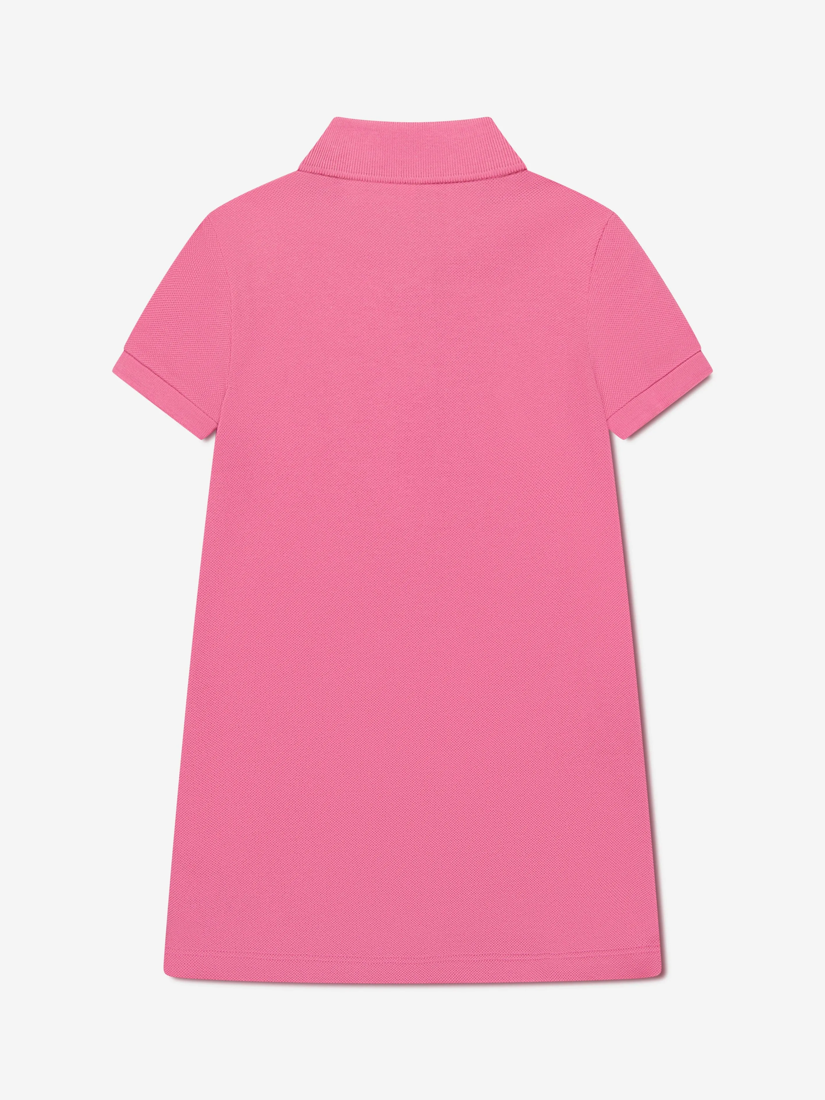 Lacoste Girls Pocket Polo Dress in Pink