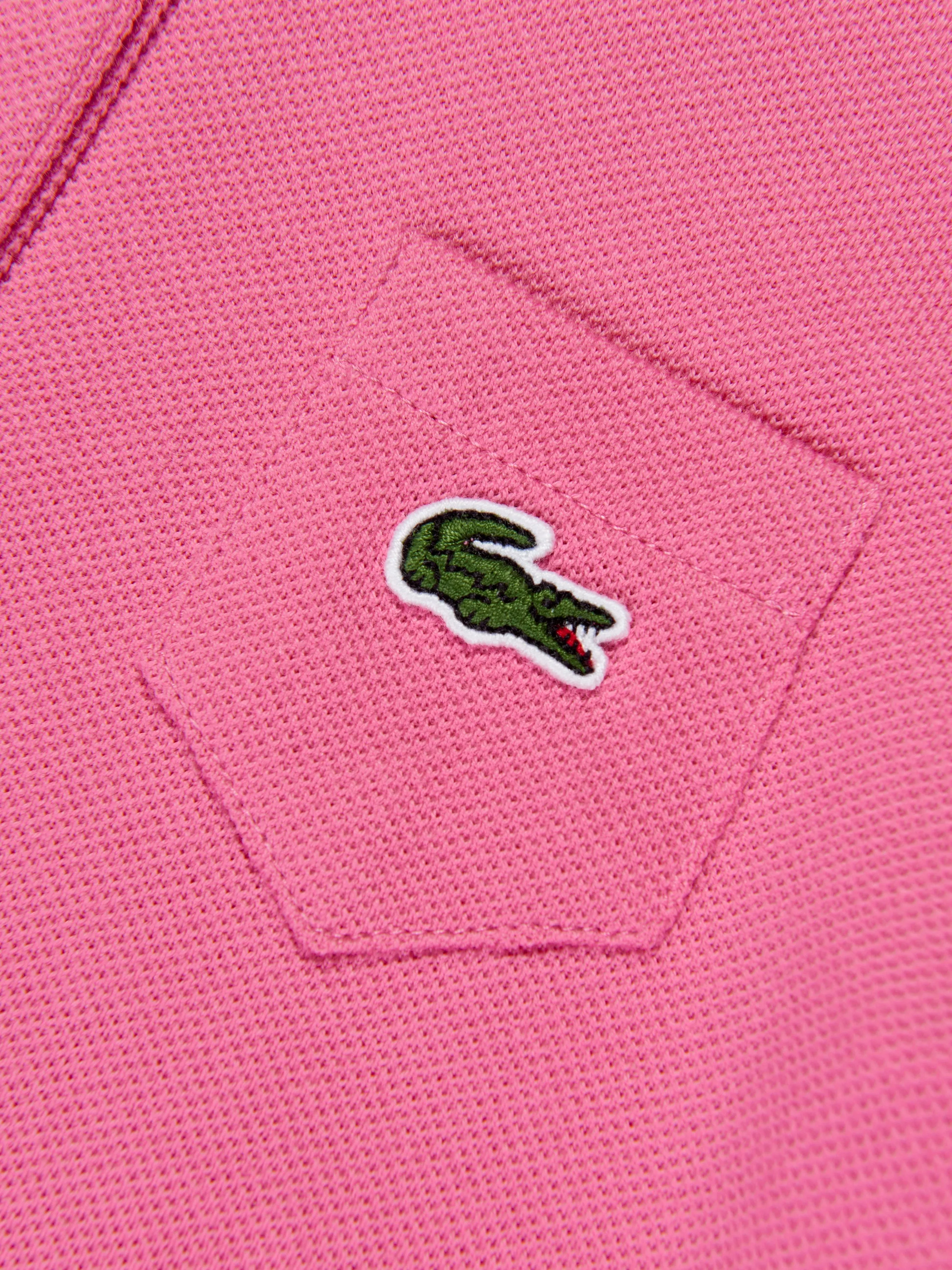 Lacoste Girls Pocket Polo Dress in Pink