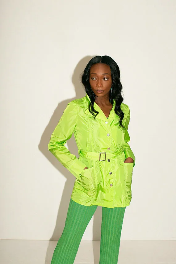 Lime Green Sherlock Trench