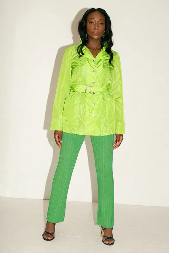 Lime Green Sherlock Trench