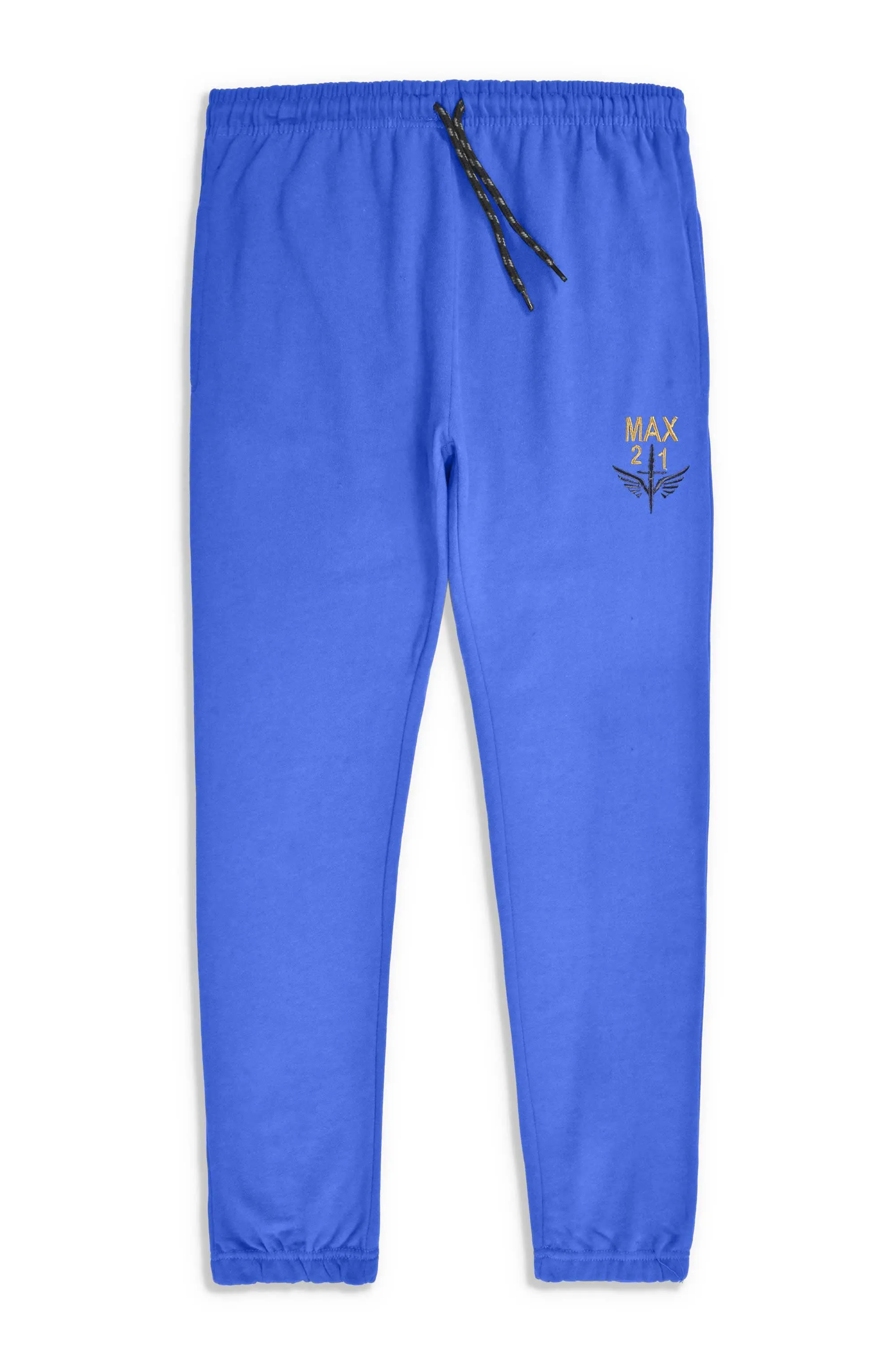 MAX 21 Men's Logo Embroidered Fleece Jogger Pants