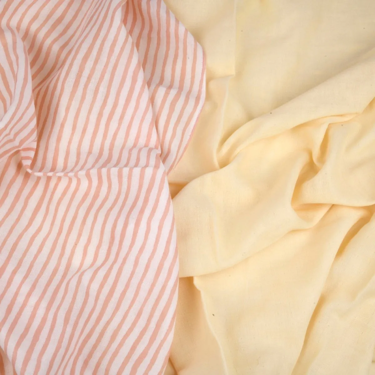 Naturally Dyed Organic Muslin Swaddles (Set of 2)- I'm Peachy