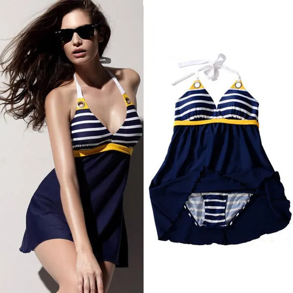 New Sexy Swimwear Women's Ladies Skirt Beach dress Push up Bathing Suit Swimming Wear Swimdress