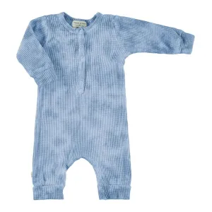 Paige Lauren Thermal Henley Coverall - Blue Tie Dye