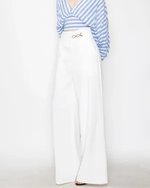 Pleated Women High Waist, Wide Leg Trouser