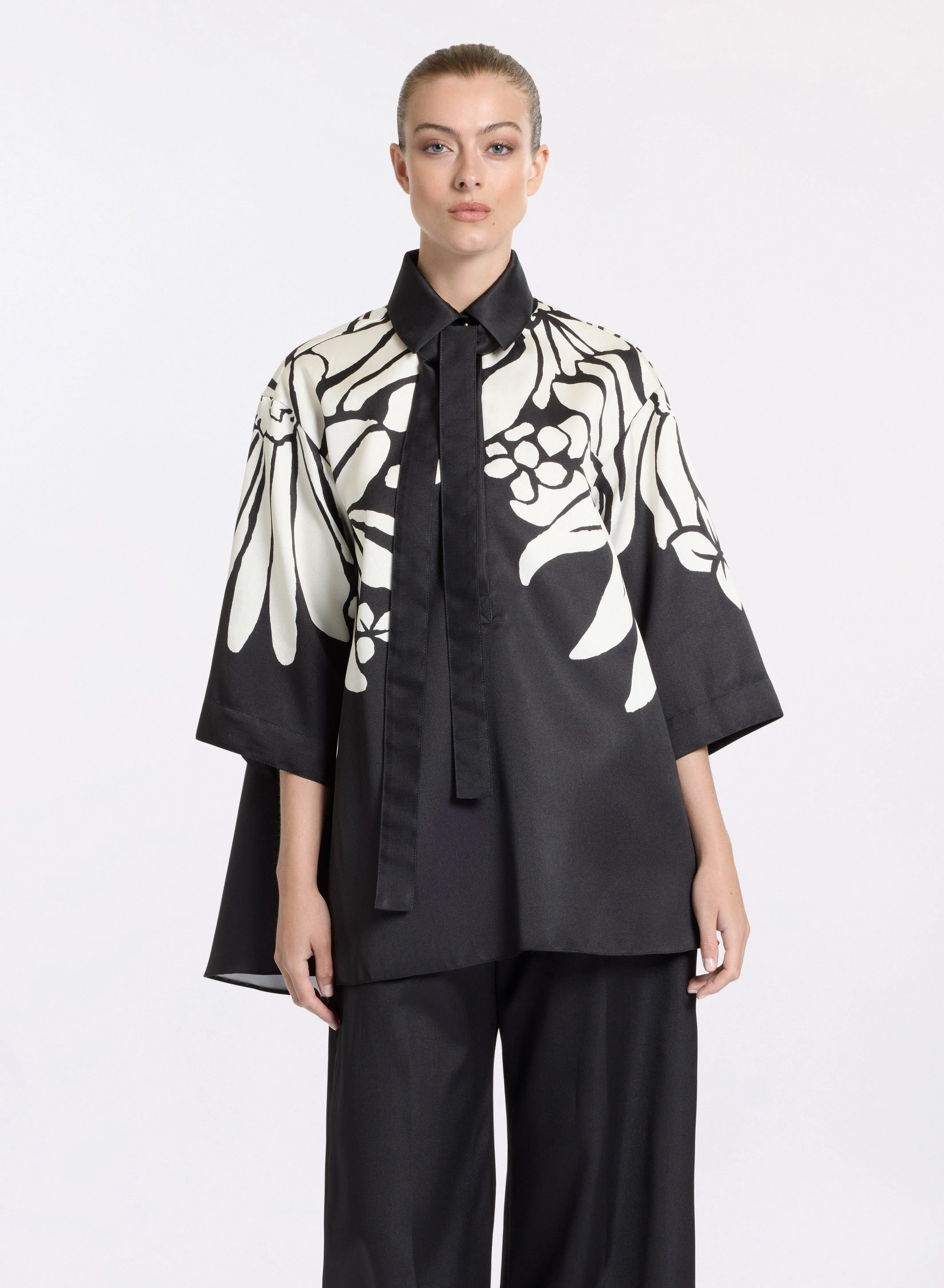 Printed Mikado Blouse