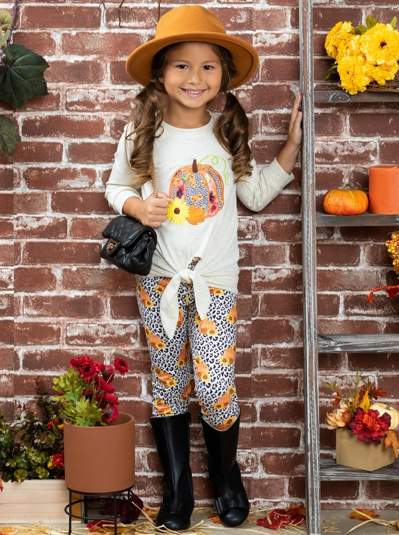 Pumpkinlicious Leopard Legging Set