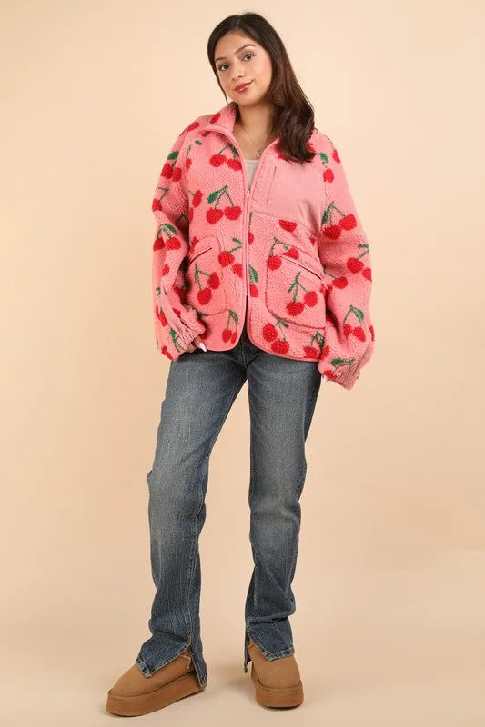 Quinn Printed Fleece Jacket