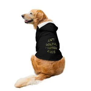 "Anti Social Pupper Club" Printed Dog Hoodie Jacket