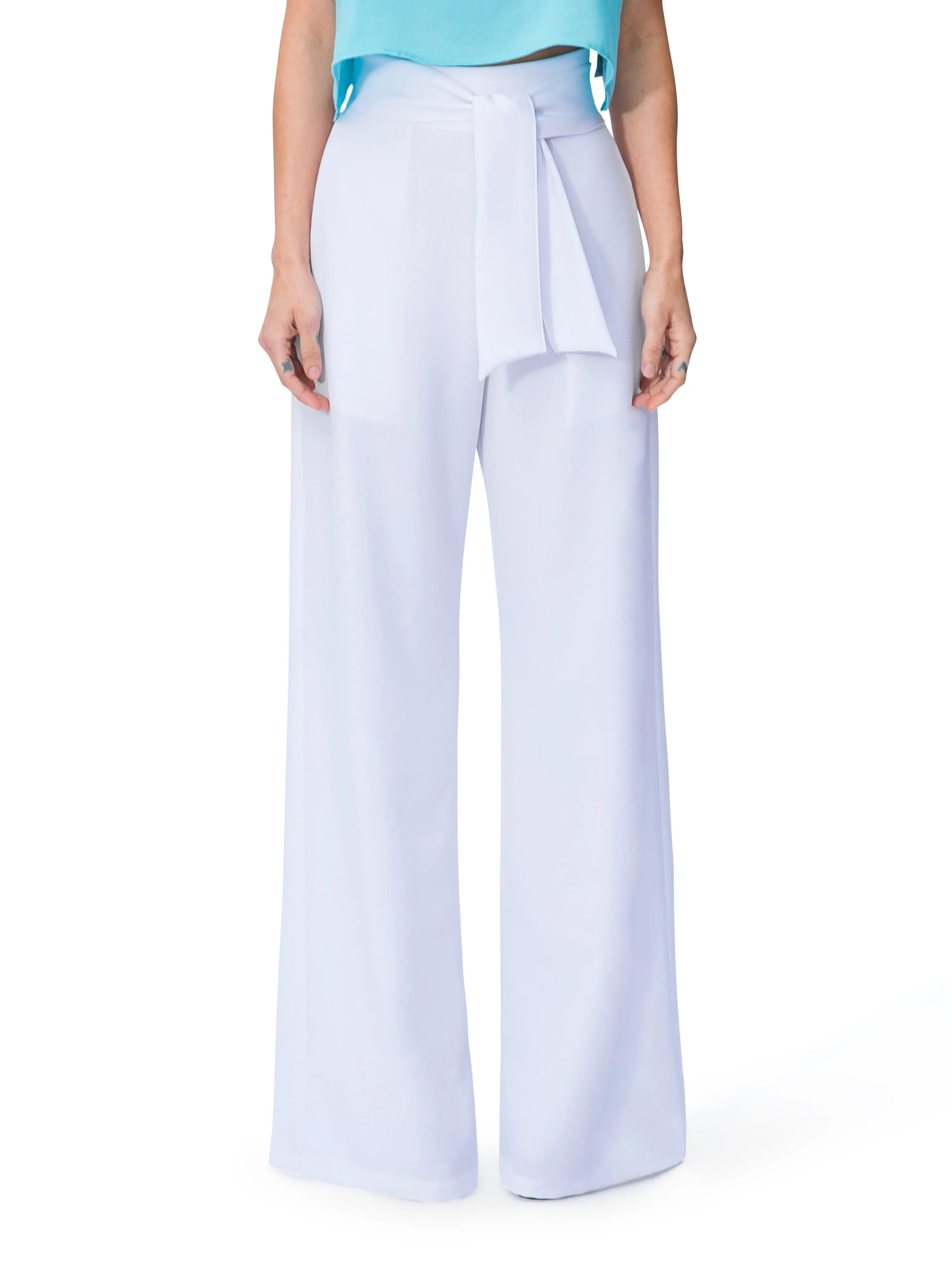 "Athena" Belted High Waist Pants