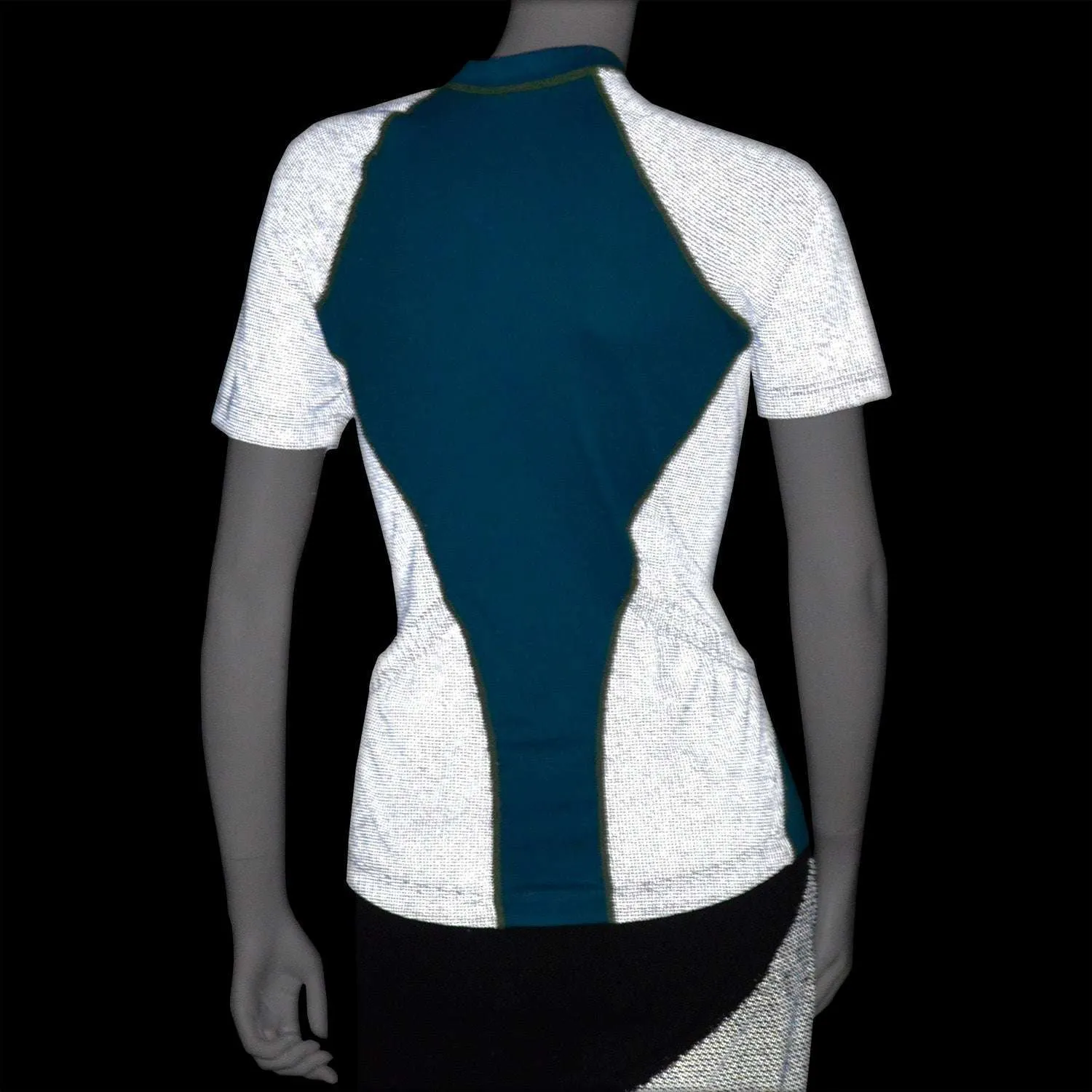 raceLITE Women's Reflective Cycling Jersey in Dusk Blue / White